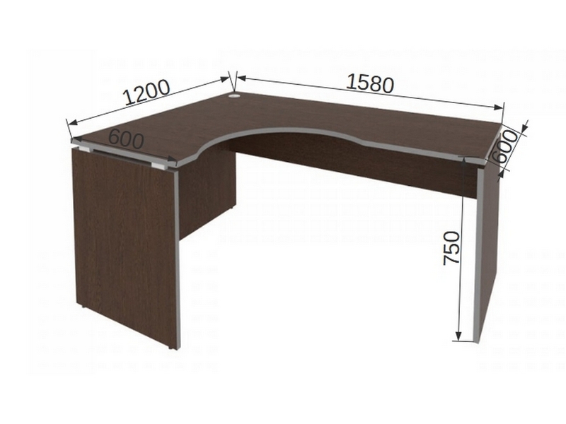Офисная мебель STYLE Эргономичный левый стол Л.СА – 4 Л