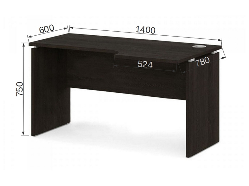 Угловой стол (правый) V-34 (15937)