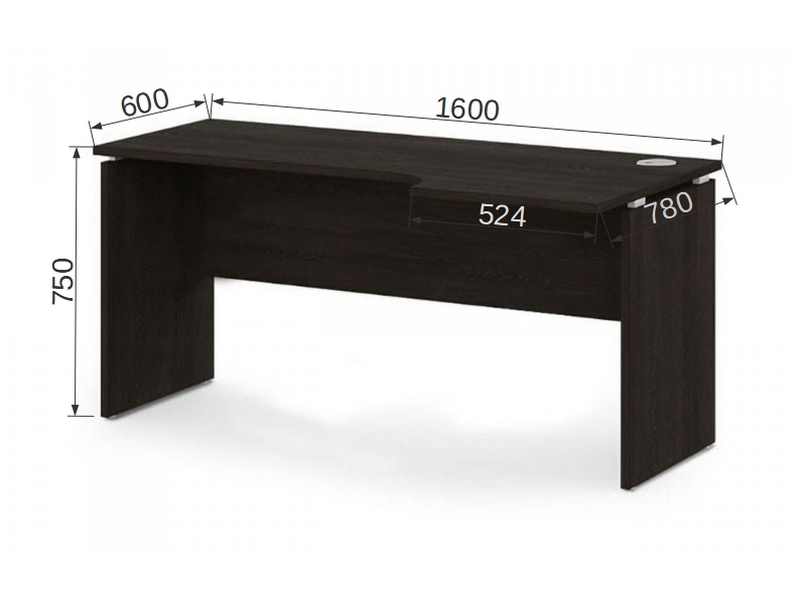 Угловой стол (правый) V-36 (15935)