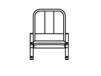 Кресла для спортивных мероприятий Эра лайт мод. КМ12/1 1-но местная секция (каркас черн.муар )